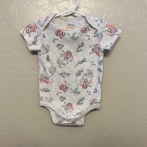 Disney Gray Little Mermaid Bodysuit